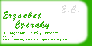 erzsebet cziraky business card